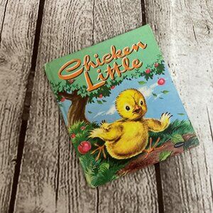 Vintage 1958 Chicken Little Tell-A-Tale Book Illustrations By Marjorie Hartwell
